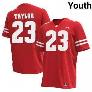 Red Jonathan Taylor #23 Wisconsin Youth Jersey | Badger Nation Football Apparel 68083256