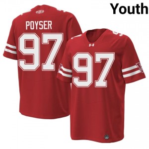 Authentic Junior Poyser #97 UW Football 1980 Throwback Jersey | Red Youth College Edition 15042909