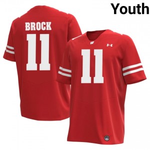 Red Kash Brock #11 Wisconsin Youth Jersey | Badger Nation Football Apparel 27427981