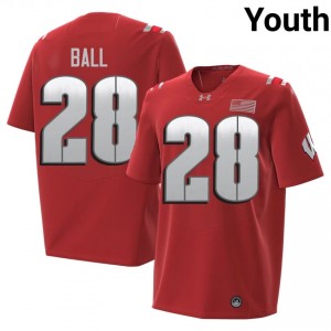 Wisconsin Montee Ball Youth 2026 Jersey | #28 Red NCAA Football Gear 90175935