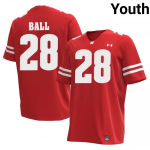 Red Montee Ball #28 Wisconsin Youth Jersey | Badger Nation Football Apparel 64989160