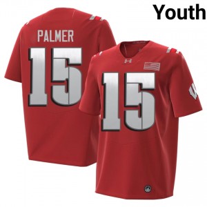 Wisconsin Nate Palmer Youth 2026 Jersey | #15 Red NCAA Football Gear 14362672