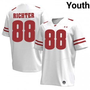 Pat Richter Wisconsin #88 Jersey | Official Badgers White Youth Player Football Uniform 27848951