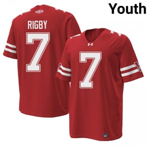 Authentic Shamar Rigby #7 Wisconsin Football 1980 Throwback Jersey | Red Youth NCAA Edition 12209412