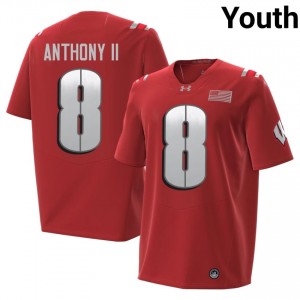 Wisconsin Badgers Vinny Anthony II Youth 2026 Jersey | #8 Red University Football Gear 55737581